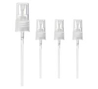 YELARXI Fine Mist Spray Top, Spray Bottle Top Nozzle Sprayer Reusable Replacement for 18 Caliber Bottles Pump - Fitting For(Essential Oil Bottles/Perfumes/Cleaning Solution) 4 Pcs & Clear
