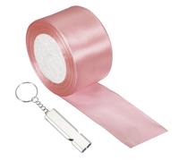 YELARXI Finish Line Satin Ribbon, Double-Faced Polyester Fabric Ribbon with Whistle Fitting for(Athletics- Running Race- Cutting Ceremony-Gift Wrapping) 2 Inchx24 Yard& Dark Pink