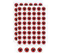 YELARXI Fish Eyes for Lures Making, 3D Eyes Fly Tying Materials Lures, Artificial Fishing Baits 10mm & 100 Pcs & Red -Fit for (Fish Bait/Fly Tying Streamers/Crafts)