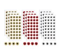 YELARXI Fish Eyes for Lures Making, 3D Eyes Fly Tying Materials Lures, Artificial Fishing Baits 12mm & 300 Pcs & Red/Silver/Gold -Fit for (Fish Bait/Fly Tying Streamers/Crafts)