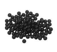 YELARXI Fishing Beads Holographic Hard Plastic Fishing Bait Eggs Lure Rigs Accessories, 4 mm Fit for Saltwater Freshwater - Round (1000 Pack, Black)