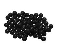 YELARXI Fishing Beads Holographic Hard Plastic Fishing Bait Eggs Lure Rigs Accessories, 7 mm Fit for Saltwater Freshwater - Round (500 Pack, Black)