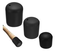 YELARXI Fishing Rod Butt Cushion, Cap End Pole Seat Cushions Protector 3 Pack & 3 Size & Silicone & Black - Fitting for (Outdoor/Fishing/Hiking/Camp/Chair Legs)