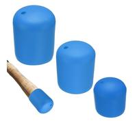 YELARXI Fishing Rod Butt Cushion, Cap End Pole Seat Cushions Protector 3 Pack & 3 Size & Silicone & Blue - Fitting for (Outdoor/Fishing/Hiking/Camp/Chair Legs)