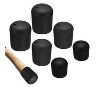 YELARXI Fishing Rod Butt Cushion, Cap End Pole Seat Cushions Protector 6 Pack & 3 Size & Silicone & Black - Fitting for (Outdoor/Fishing/Hiking/Camp/Chair Legs)