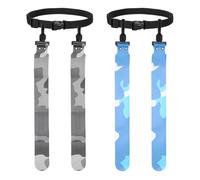 YELARXI Flag Football, Adjustable Flag Football Belts with 1 Belt and 2 Flags Easy Tear Away 2Pcs & Camouflage Gray/Blue - Fitting For(Youth/Adults Players Training Equipment/Competition)