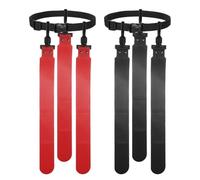 YELARXI Flag Football Set, Adjustable Flag Football Belt with 1 Belt and 3 Flags Easy Tear Away for Men Women Players Training Competition (Red/Sky Blue)