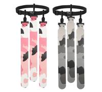YELARXI Flag Football Set, Adjustable Flag Football Belt with 1 Belt and 3 Flags Easy Tear Away for Men Women Players Training Competition (2 Pack, Camouflage Grey/Pink)