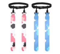 YELARXI Flag Football with 1 Belt and 2 Flags 2Pcs & Camouflage Blue/Pink