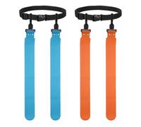 YELARXI Flag Football with 1 Belt and 2 Flags 2Pcs & Orange Red/Sky Blue