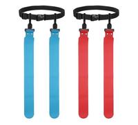YELARXI Flag Football with 1 Belt and 2 Flags 2Pcs & Red/Sky Blue