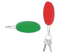 YELARXI Floating Keychain, Bright Color Key Float Keyring Holder Waterproof Float Boat Keys Pendant 2Pcs & Red/Dark Green-Fitting For(Boating/Fishing/Swimming/Kayak/Water Sports)