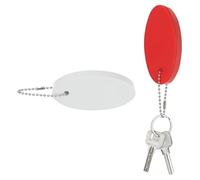 YELARXI Floating Keychain, Bright Color Key Float Keyring Holder Waterproof Float Boat Keys Pendant 2Pcs & Red/White-Fitting For(Boating/Fishing/Swimming/Kayak/Water Sports)