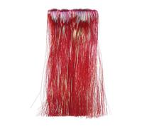 YELARXI Fly Tying Materials, Crystal Flash Line Fly Tying Material Holographic Flash Sparkle Dry Streamer Tube String 10 Pcs & 12" & Red for (Fishing Jig/Streamer Lure Making)