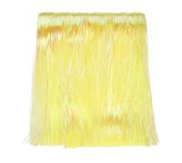 YELARXI Fly Tying Materials, Crystal Flash Line Fly Tying Material Holographic Flash Sparkle Dry Streamer Tube String 10 Pcs & 12" & Yellow for (Fishing Jig/Streamer Lure Making)