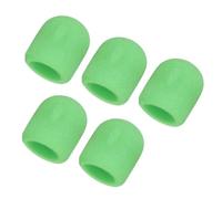 YELARXI Foam Microphone Windscreen, Mic Cover Handheld Microphone Windscreen Cover Filter - Fitting for (KTV Broadcasting - Recording Studio - Dance Radio), 5 Pack & 3" & Green