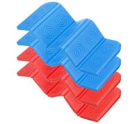 YELARXI Folding Foam Mat, 14 x 10" Mini Portable Lightweight Mini Waterproof Folding Mat Fit for Backpacking Hiking Camping Kneeling Outdoor Activities Recreation - (4Pack, Blue, Red)