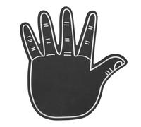 YELARXI Giant Foam Hand, High Five Foam Finger Pompom 16.9 x 15.6 & 2 Pcs & EVA & Black- Fitting for (Cheerleading /Sports/Events/Games/Business/Party/Celebration)