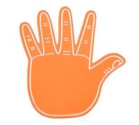 YELARXI Giant Foam Hand, High Five Foam Finger Pompom 16.9 x 15.6 & 2 Pcs & EVA & Orange- Fitting for (Cheerleading /Sports/Events/Games/Business/Party/Celebration)