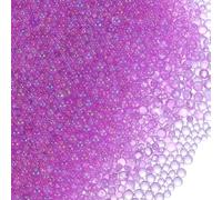 YELARXI Glass Bubble Beads, Tiny Iridescent Beads No Hole Mini Glass Bubble - Fitting for (DIY Crafting - Nail Art - Jewelry Making) 1-3mm &100g & Dark Purple