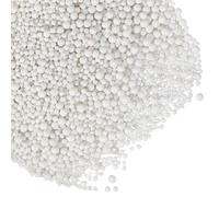 YELARXI Glass Bubble Beads, Tiny Iridescent Beads No Hole Mini Glass Bubble - Fitting for (DIY Crafting - Nail Art - Jewelry Making) 1-3mm &50g & White