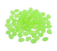 YELARXI Glow in the Dark Stones, Luminous Pebbles Stones Glowing Rocks Decorative Light Up Pebbles 60 Pcs & Green -Fitting for (Fish Tank/Outdoor Garden Decor/Yard/Walkway)