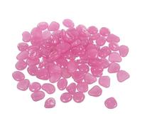 YELARXI Glow in the Dark Stones, Luminous Pebbles Stones Glowing Rocks Decorative Light Up Pebbles 60 Pcs & Light Purple -Fitting for (Fish Tank/Outdoor Garden Decor/Yard/Walkway)