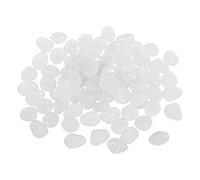 YELARXI Glow in the Dark Stones, Luminous Pebbles Stones Glowing Rocks Decorative Light Up Pebbles 60 Pcs & White -Fitting for (Fish Tank/Outdoor Garden Decor/Yard/Walkway)