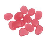 YELARXI Glow in the Dark Stones, Luminous Resin Pebbles Stones Glowing Rocks Decorative Light Up Pebbles Fitting for (Fish Tank/Outdoor Garden Decor/Yard/Walkway) 15 Pcs & Orange Red