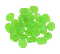 YELARXI Glow in the Dark Stones, Luminous Resin Pebbles Stones Glowing Rocks Decorative Light Up Pebbles Fitting for (Fish Tank/Outdoor Garden Decor/Yard/Walkway) 30 Pcs & Green