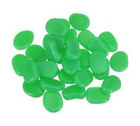 YELARXI Glow in the Dark Stones, Luminous Resin Pebbles Stones Glowing Rocks Decorative Light Up Pebbles Fitting for (Fish Tank/Outdoor Garden Decor/Yard/Walkway) 30 Pcs & Cyan