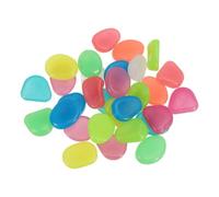YELARXI Glow in the Dark Stones, Luminous Resin Pebbles Stones Glowing Rocks Decorative Light Up Pebbles Fitting for (Fish Tank/Outdoor Garden Decor/Yard/Walkway) 30 Pcs & Multicolor