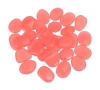 YELARXI Glow in the Dark Stones, Luminous Resin Pebbles Stones Glowing Rocks Decorative Light Up Pebbles Fitting for (Fish Tank/Outdoor Garden Decor/Yard/Walkway) 30 Pcs & Pink