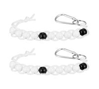 YELARXI Golf Beads Counter, Golf Ball Beads Bracelet Count Stroke Score Acrylic Sports Keeper Putting with Hook 2 Pcs & Black 2/ White 8 -Fitting for (Golfer/Training/Practice/Competition)