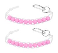 YELARXI Golf Beads Counter, Golf Ball Beads Bracelet Count Stroke Score Acrylic Sports Keeper Putting with Hook 2 Pcs & Pink -Fitting for (Golfer/Training/Practice/Competition)