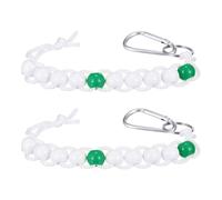YELARXI Golf Beads Counter, Golf Ball Beads Bracelet Count Stroke Score Acrylic Sports Keeper Putting with Hook 2 Pcs & Green 2/ White 8 -Fitting for (Golfer/Training/Practice/Competition)