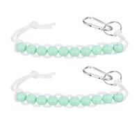 YELARXI Golf Beads Counter, Golf Ball Beads Bracelet Count Stroke Score Acrylic Sports Keeper Putting with Hook 2 Pcs & Light Green -Fitting for (Golfer/Training/Practice/Competition)