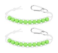 YELARXI Golf Beads Counter, Golf Ball Beads Bracelet Count Stroke Score Acrylic Sports Keeper Putting with Hook 2 Pcs & Green -Fitting for (Golfer/Training/Practice/Competition)