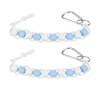 YELARXI Golf Beads Counter, Golf Ball Beads Bracelet Count Stroke Score Acrylic Sports Keeper Putting with Hook 2 Pcs & Light Blue 5/ White 5 -Fitting for (Golfer/Training/Practice)