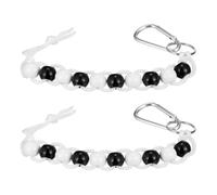YELARXI Golf Beads Counter, Golf Ball Beads Bracelet Count Stroke Score Acrylic Sports Keeper Putting with Hook 2 Pcs & Black 5/ White 5 -Fitting for (Golfer/Training/Practice/Competition)