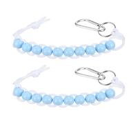 YELARXI Golf Beads Counter, Golf Ball Beads Bracelet Count Stroke Score Acrylic Sports Keeper Putting with Hook 2 Pcs & Pink/Blue -Fitting for (Golfer/Training/Practice/Competition)