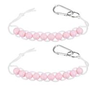 YELARXI Golf Beads Counter, Golf Ball Beads Bracelet Count Stroke Score Acrylic Sports Keeper Putting with Hook 2 Pcs & Light Pink -Fitting for (Golfer/Training/Practice/Competition)