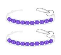 YELARXI Golf Beads Counter, Golf Ball Beads Bracelet Count Stroke Score Acrylic Sports Keeper Putting with Hook 2 Pcs & Purple -Fitting for (Golfer/Training/Practice/Competition)