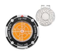 YELARXI Golf Green Reader, Golf Ball Marker with High Precision Green Reading Aid Bubble and Magnetic Cap Clip - Fitting for (Training/Accessories/Gift/Men & Women), Orange