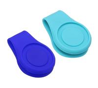 YELARXI Golf Hat Clip, 2 Pack Silicone Cap Clamp with Magnetic Removable Ball Marker Holder Golf Accessories for (Women & Men), Dark Blue, Light Blue