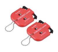 YELARXI Golf Score Indicator, 2 Player Stroke Counter Clicker Portable Handy Count Shot Keeper with Key Chain 2 Pcs & Red -Fitting for (Golfer/Training/Practice/Competition/Games)