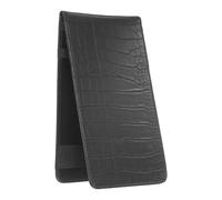 YELARXI Golf Scorecard Holder, PU Leather Yardage Book Cover with Elastic Straps Golf Score Book Pocket Size Card Holder