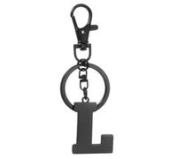YELARXI Initial Letter Keychain, Alphabet L Keychain Cute - Fitting for (Handbag - Backpack - Car Key Bag - Keyring - Gift - Women & Men) 3.15 Inch & Stainless Steel & Black