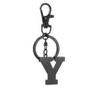 YELARXI Initial Letter Keychain, Alphabet Y Keychain Cute - Fitting for (Handbag - Backpack - Car Key Bag - Keyring - Gift - Women & Men) 3.15 Inch & Stainless Steel & Black