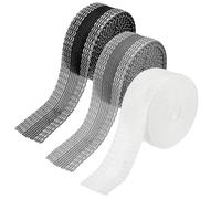 YELARXI Iron-on Instant Hem Tape, 6 Yard No Sew Hemming Tape for Pants Washable Hem Adhesive Fabric Strips 1 Inch Fit for Clothes Curtain Pant Mouth - (3 Pack, Black/White/Grey)